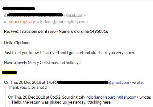 Sourcingitaly Parcel Forwarding 139